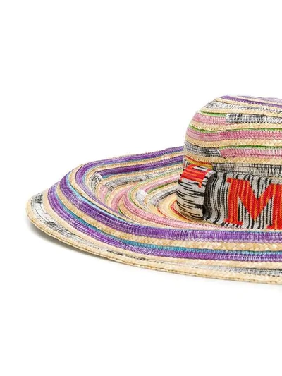 Shop Missoni Layered Sun Hat In Multicolour