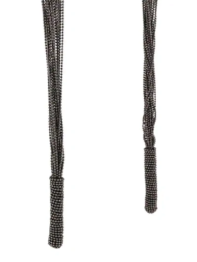 Shop Brunello Cucinelli Monili Scarf Necklace In Black