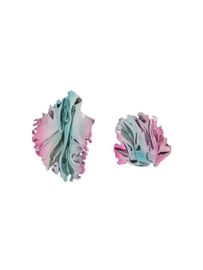 Shop Annelise Michelson Sea Leaves Earrings In Pink