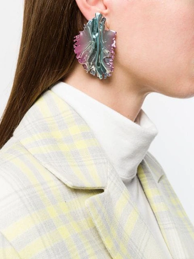 Shop Annelise Michelson Sea Leaves Earrings In Pink