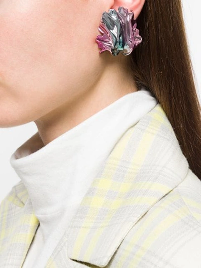 Shop Annelise Michelson Sea Leaves Earrings In Pink