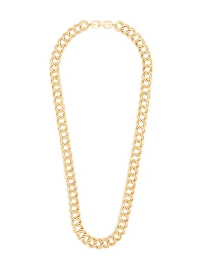 Shop Givenchy 1980s Double Chain Link Necklace In Gold
