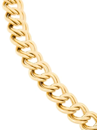Shop Givenchy 1980s Double Chain Link Necklace In Gold