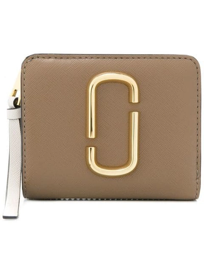Shop Marc Jacobs Snapshot Mini Compact Wallet In Brown