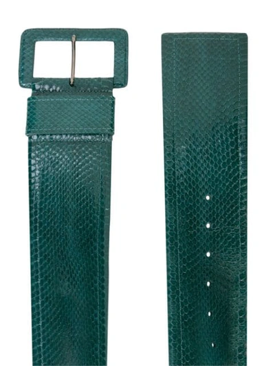 Shop Carolina Herrera Buckled Belt In Green