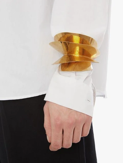 Shop Jw Anderson Shell Cuff Bracelet In Gold