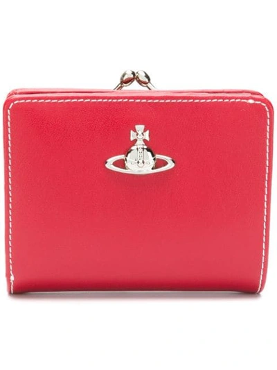 Shop Vivienne Westwood Logo Plaque Wallet - Red