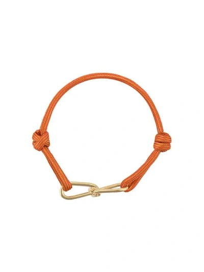 Shop Annelise Michelson Medium Wire Cord Bracelet In Orange