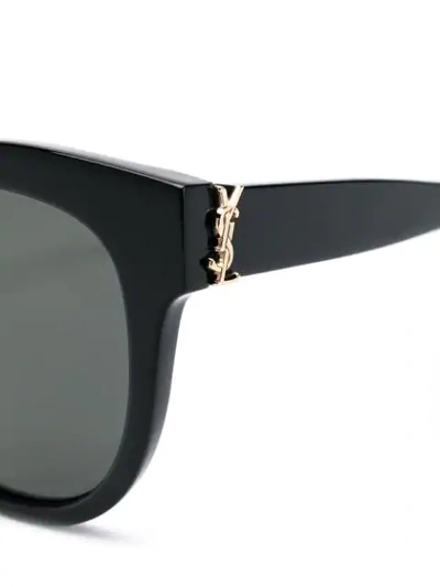 Shop Saint Laurent Oversized Tinted Sunglasses In Black