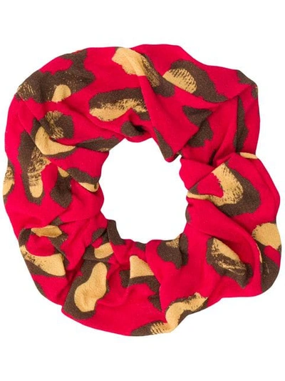 Shop Andamane Printed Scrunchie In Red