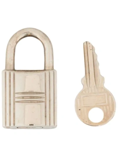 Pre-owned Hermes  Cadena Key Set In Silver