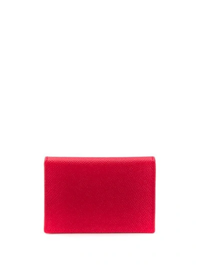 Shop Dolce & Gabbana Embellished Logo Wallet In Red