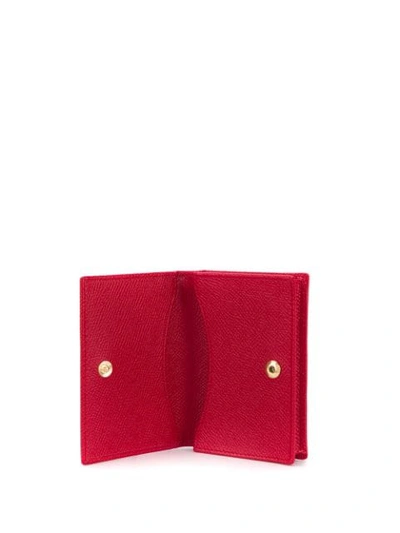 Shop Dolce & Gabbana Embellished Logo Wallet In Red