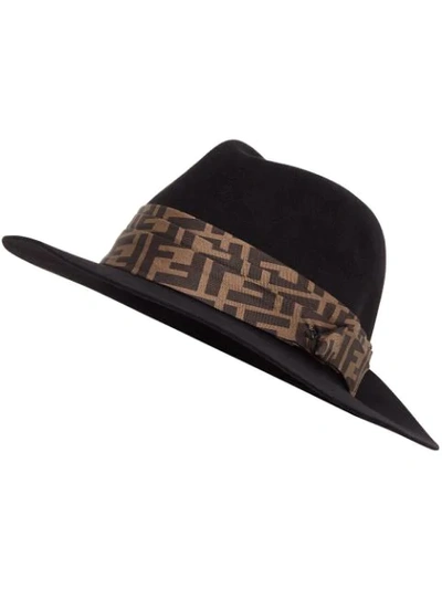 Shop Fendi Ff Logo Hat In Black