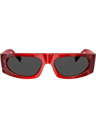 Shop Alain Mikli Square Shaped Sunglasses In Red