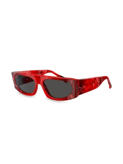 Shop Alain Mikli Square Shaped Sunglasses In Red