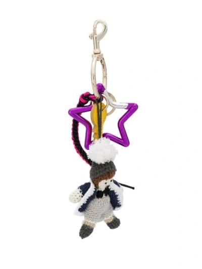 Shop Dolce & Gabbana Winter Star Keychain In Metallic