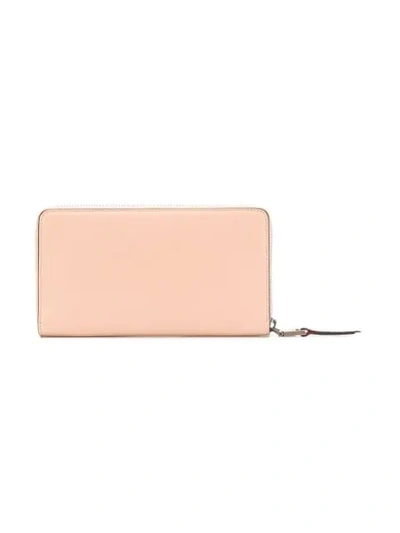 Shop Givenchy 4g Long Zip Wallet In Neutrals