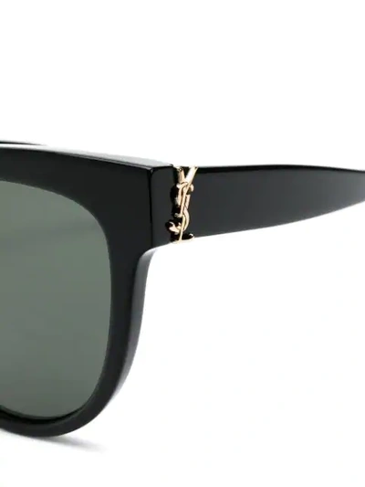 Shop Saint Laurent Cat Eye Frame Sunglasses In Black