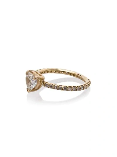Shop Shay 'solitaire Heart' Goldring Mit Diamanten In Metallic