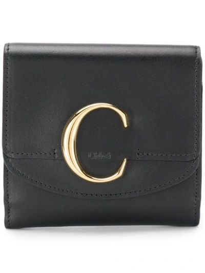 Shop Chloé C Wallet In 001 Bla Ck