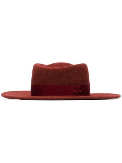 Shop Ruslan Baginskiy Logo Fedora Hat In Red