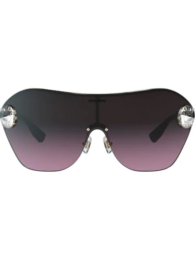 MIU MIU EYEWEAR ENCHANT SUNGLASSES - 黑色