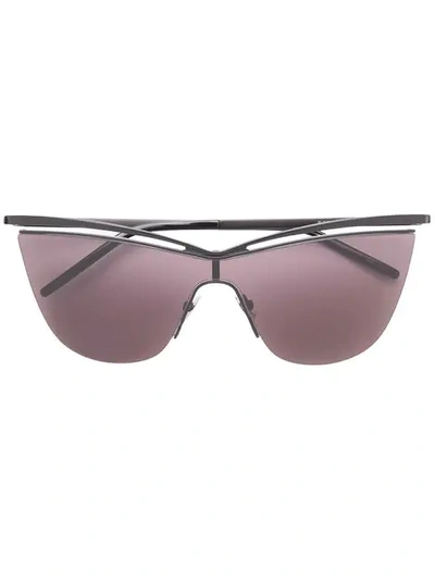 Shop Saint Laurent Cat-eye Shaped Sunglasses In Black