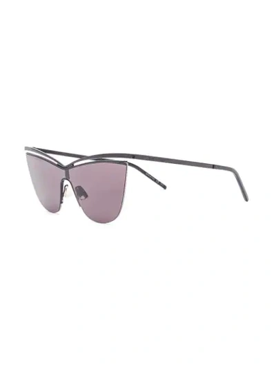 Shop Saint Laurent Cat-eye Shaped Sunglasses In Black
