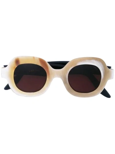 Shop Lapima Rounded Mass Sunglasses In Neutrals