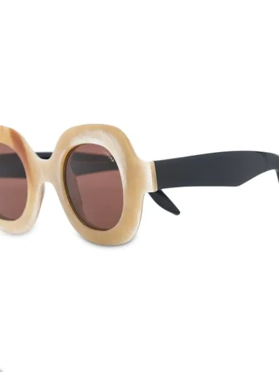 Shop Lapima Rounded Mass Sunglasses In Neutrals