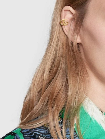 Shop Gucci Gg Running Earring In Gold