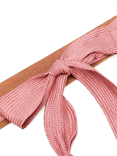 Shop Forte Forte Bow Tie Belt In Brown