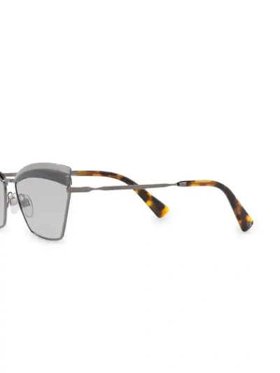 Shop Valentino Tinted Cat-eye Sunglasses In Metallic