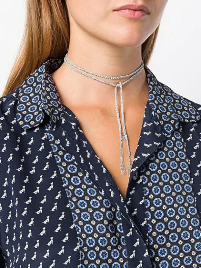 Shop Carolina Bucci Evil Eye Charm With Blue Diamond In Metallic