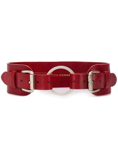 Shop Faith Connexion Double Buckled Belt In Red