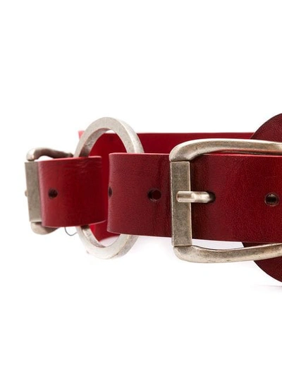 Shop Faith Connexion Double Buckled Belt In Red
