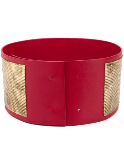 Shop Redemption Metal Mesh Belt In Red