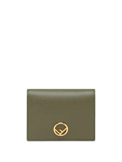 Shop Fendi Small F Is  Wallet In Green