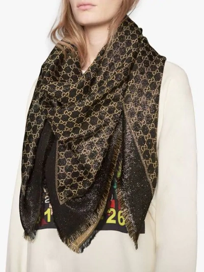 Lurex GG jacquard shawl