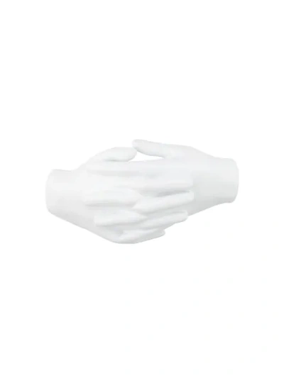 Shop A.w.a.k.e. Mode Holding Hands Brooch - White