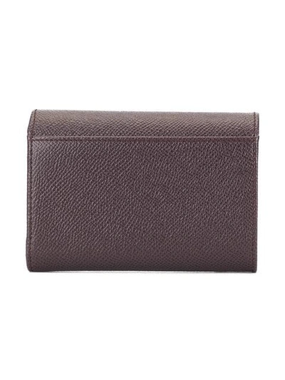 Shop Dolce & Gabbana French Flap Wallet In Purple