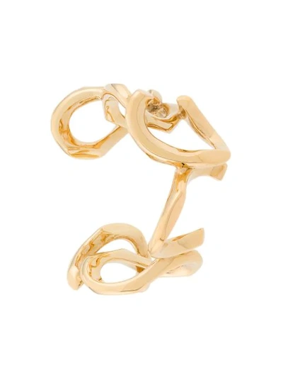 Shop Annelise Michelson Small Dechainee Bracelet In Gold