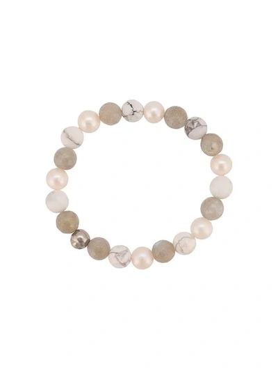 Shop Nialaya Jewelry Armband Mit Perlen In White