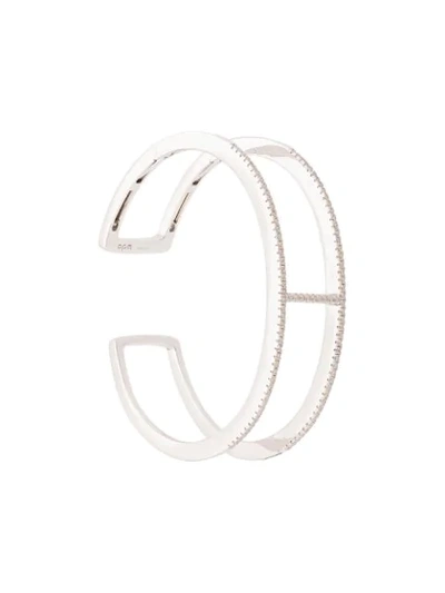Shop Apm Monaco Crystal Embellished Bracelet - Metallic