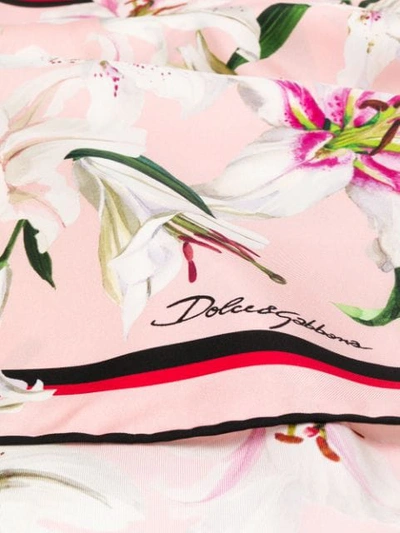Shop Dolce & Gabbana Floral Print Scarf In Pink