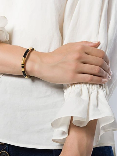 Shop Aurelie Bidermann Positano Bracelet In Black