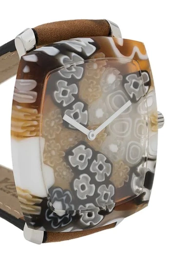 Shop Yunik Klimt Tonneau Watch In Brown