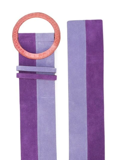 Shop Carolina Herrera Gestreifter Gürtel In Purple