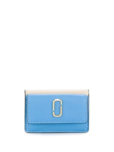 Shop Marc Jacobs Snapshot Mini Tri-fold Wallet In Blue